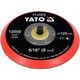 Диск кріпильний опорний з липучкою для полірування YATO Ø 125 мм з гвинтовим шпинделем Ø 5/16 (8 мм), фото  | SNABZHENIE.com.ua