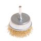Щетка торцевая MASTERTOOL 65 мм из латунированной проволоки 1/4, фото  | SNABZHENIE.com.ua