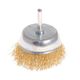 Щетка торцевая MASTERTOOL 75 мм из латунированной проволоки 1/4, фото  | SNABZHENIE.com.ua