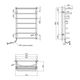 Полотенцесушитель електричний Kroner Канна ДК02EL 800x500/7 EL, фото , зображення 2 | SNABZHENIE.com.ua