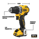 Дрель-шуруповерт акумуляторний безщітковий DeWALT DCD701D2, фото , зображення 5 | SNABZHENIE.com.ua Дрель-шуруповерт акумуляторний безщітковий DeWALT DCD701D2, фото , зображення 5 | SNABZHENIE.com.ua