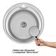Кухонна мийка Lidz 510-D 0,8 мм Micro Decor (LIDZ510DEC), фото , зображення 3 | SNABZHENIE.com.ua Кухонна мийка Lidz 510-D 0,8 мм Micro Decor (LIDZ510DEC), фото , зображення 3 | SNABZHENIE.com.ua