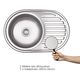 Кухонна мийка Lidz 7750 0,8 мм Micro Decor (LIDZ7750MDEC), фото , зображення 3 | SNABZHENIE.com.ua Кухонна мийка Lidz 7750 0,8 мм Micro Decor (LIDZ7750MDEC), фото , зображення 3 | SNABZHENIE.com.ua