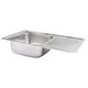 Кухонна мийка Lidz 7848 0,8 мм Micro Decor (LIDZ7848MDEC), фото , зображення 3 | SNABZHENIE.com.ua Кухонна мийка Lidz 7848 0,8 мм Micro Decor (LIDZ7848MDEC), фото , зображення 3 | SNABZHENIE.com.ua