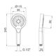 Лейка для ручного душа Qtap A115O3KCW, фото , изображение 2 | SNABZHENIE.com.ua Лейка для ручного душа Qtap A115O3KCW, фото , изображение 2 | SNABZHENIE.com.ua
