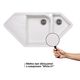 Кухонна мийка з додатковою чашею Lidz 1000x500/225 WHI-01, фото , зображення 3 | SNABZHENIE.com.ua Кухонна мийка з додатковою чашею Lidz 1000x500/225 WHI-01, фото , зображення 3 | SNABZHENIE.com.ua