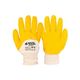 Перчатки хлопчатобумажні MASTERTOOL з латексним ребристим покриттям ¾ 10.5 12 пар жовті 83-0601doz, фото  | SNABZHENIE.com.ua