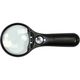 Лупа ручная с подсветкой, 2 линзы 3x/45x, ABS-пластик, 192x82x28мм, фото , изображение 2 | SNABZHENIE.com.ua