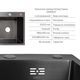 Комплект Lidz H7849BL: интегрированная мойка BlackPVD с дозатором и корзиной, фото , изображение 3 | SNABZHENIE.com.ua Комплект Lidz H7849BL: интегрированная мойка BlackPVD с дозатором и корзиной, фото , изображение 3 | SNABZHENIE.com.ua