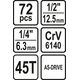 Набор торцевых головок и насадок STHOR 1/2" и 1/4" (72 ед.), фото , изображение 4 | SNABZHENIE.com.ua Набор торцевых головок и насадок STHOR 1/2" и 1/4" (72 ед.), фото , изображение 4 | SNABZHENIE.com.ua