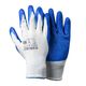 Перчатки трикотажні з частковим латексним покриттям кринкл р9 (сині, манжет) SIGMA, фото  | SNABZHENIE.com.ua