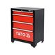 Шкаф для мастерской YATO, 4 ящика, 660x457x863 мм (YT-08933), фото , изображение 8 | SNABZHENIE.com.ua