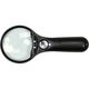 Лупа ручная с подсветкой, 2 линзы 3x/45x, ABS-пластик, 192x82x28мм, фото , изображение 3 | SNABZHENIE.com.ua