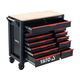 Шафа-візок для інструментів YATO, 12 шуфлядів, 4 колеса, 113x100x48 см, фото , изображение 4 | SNABZHENIE.com.ua